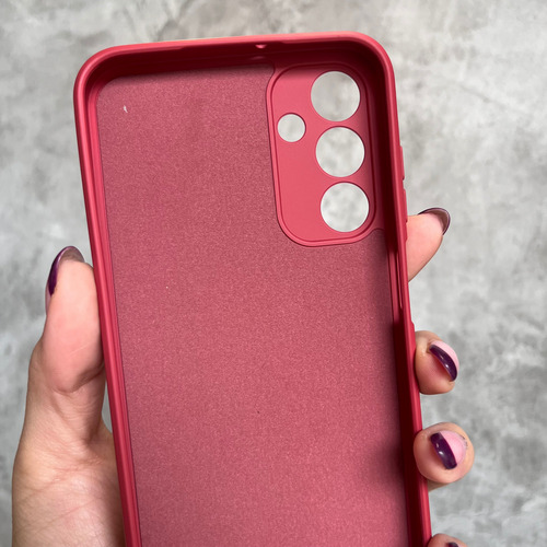 Funda Silicona Cubre Cámara Para Samsung Linea- Coolcase Rojo A36