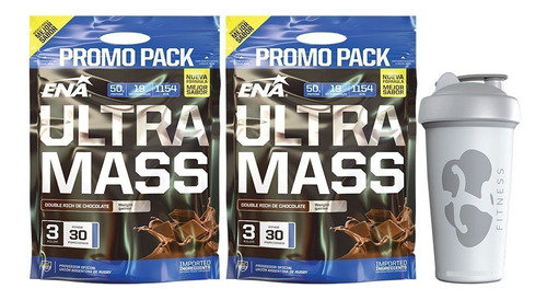 Ganador Ultra Mass Ena 2 X 3 Kg + Vaso Promo Pack 