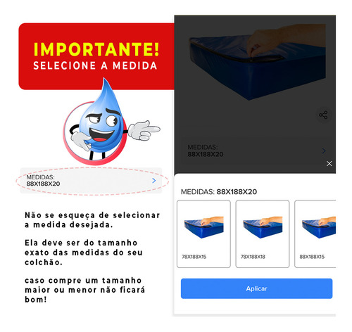 Capa Colchão Impermeável Hospitalar Solteiro Varias Medidas 78x188x18