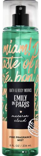 Bath & Body Works Emily In Paris Body Mist Macaron Cloud Macaron Delight, Parisin Spun Sugar, Pink Berries
