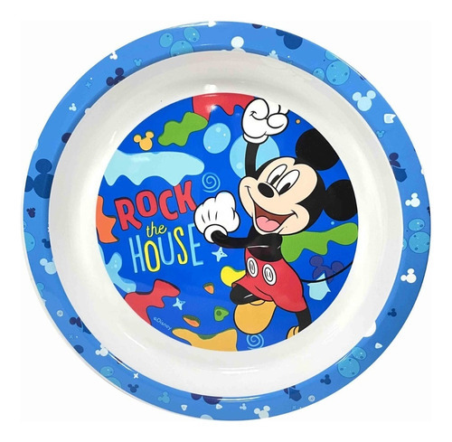 Plato Plano Niños Mickey Mouse Disney Melamina Bpa Free