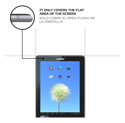Protector Mica Pantalla Para Tablet Wolder Mitab Diamond