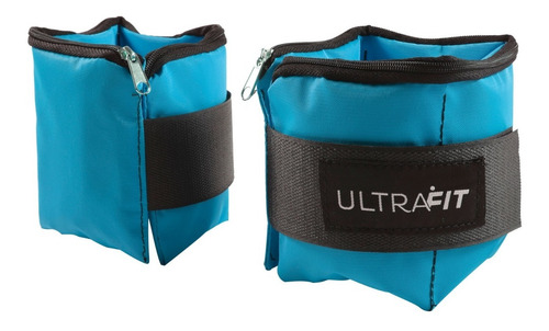 Imagen 2 de 8 de Tobilleras Ultrafit De 1 Kg C/u Regulable Relleno Granalla