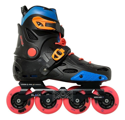 Patines Freeskate Profesionales Black Con Protecciones Gratis