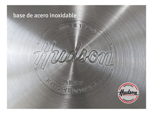 Bateria De Acero Inoxidable Tapa Colador Hudson 6 Piezas Ofi Plateado