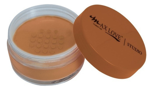 Base de maquiagem em pó Max Love Matte Matte Pó Facial tom marrom-escuro  -  16mL 16g