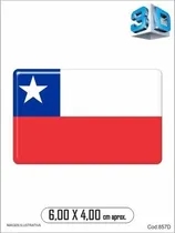 Comprar Calcomanias 3d Con Relieve, Resina Importada Bandera Chile