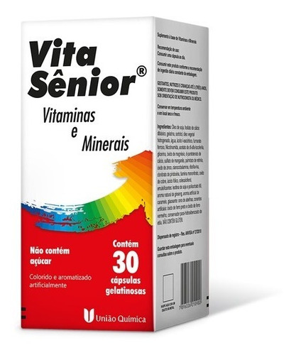 Vita Sênior 30 Cápsulas Gelatinosas Vitaminas E Minerais