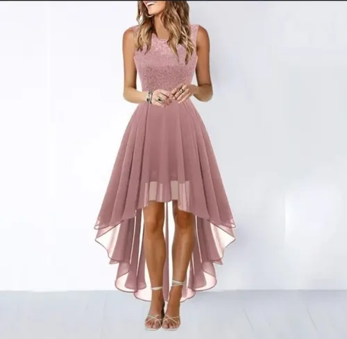 Vestido Rosa Palo Encaje MercadoLibre