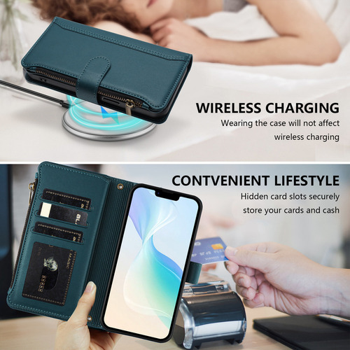 Funda De Piel Tipo Cartera Con Cremallera Para Nokia C32 C300 C30 C22 C20 C12 C10 C1 C02 C01