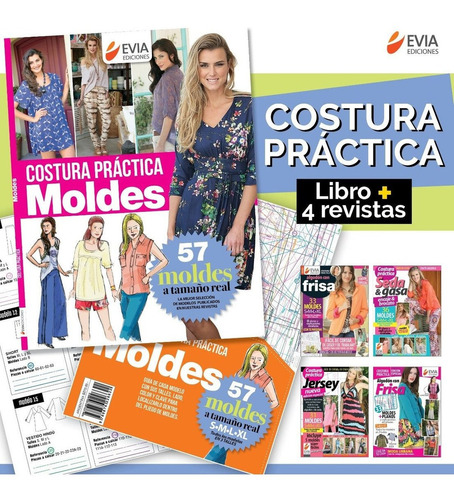 Pack 19 Libro Moldes - Costura Práctica (4 Revistas)