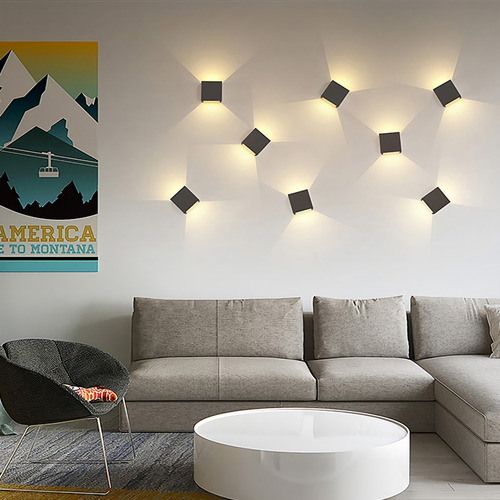 Imagen 7 de 10 de Lámpara Aplique De Pared Moderno Tipo Cubo Exito Corp