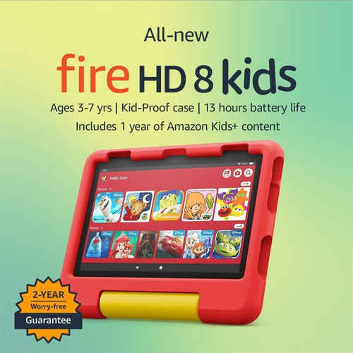 Tablet Fire H D 8 Quad Core 2.0 Ram 3 Kids Case * Game World