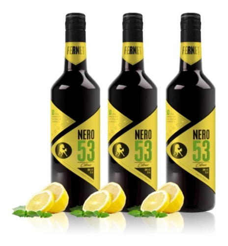 Fernet Nero 53 Citrus 750 Ml Premium X3 Fullescabio Oferta