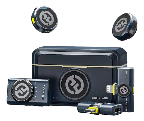 Microfone Lapela Hollyland Lark M2 Combo Androi E Ios