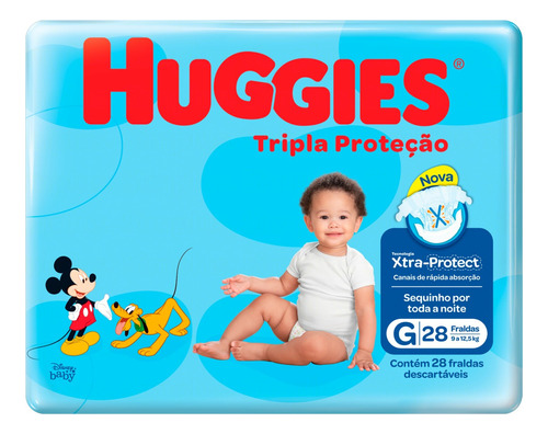 Fraldas Huggies Tripla Proteção G