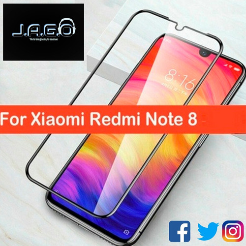 Mica Vidrio Con Borde / Xiaomi Redmi Note 8 Pro