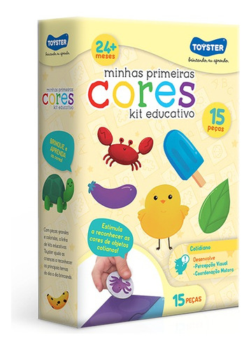 Jogo De Encaixe Minhas Primeiras Cores 8 Peças Toyster Cor Colorido