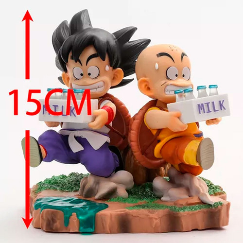 Figura Dragon Ball Goku Y Krillin Reparto De Leche