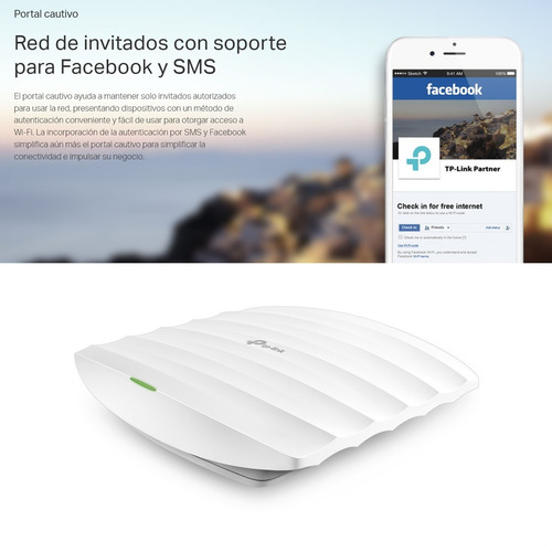 Punto De Acceso Inalámbrico De Techo 300mbps, Tp-link Eap115