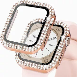 Case Protector Cristal Diamantes Para Apple Watch 40/44/45mm