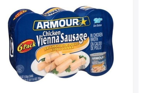 Imagen 1 de 1 de Salchicha De Viena De Pollo 6 Unidades/4 - g a $206
