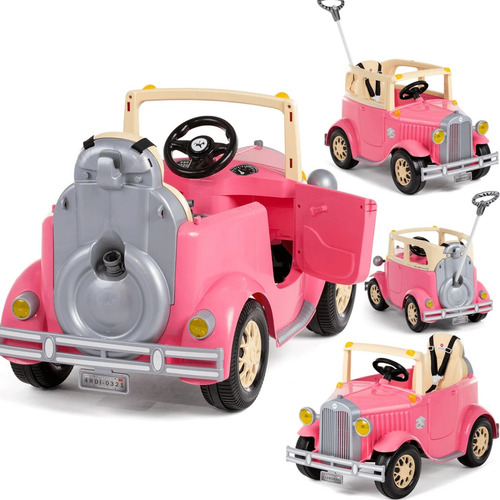 Carrinho De Passeio Calhambek Candy Rosa Empurrador E Pedal
