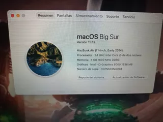 Macbook Air 11 Pulgadas (reacondicionada)