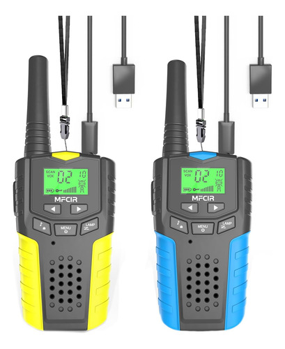 Walkie Talkies Para Niños Recargables 2 Pack, 3 Millas De...