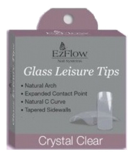 Tips De Uñas Postiza Acrílico Gel Ezflow Glass Leisure X10