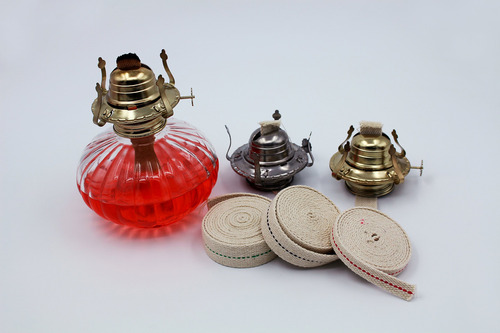 Rollo De Mecha Para Lámpara De Aceite Mate, 1,27 Cm, Algodón