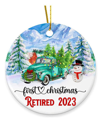 Placa Redonda De Madera De Navidad 2023 Para Decoración Con