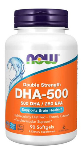 Dha-500 Now Foods 90 Softgel - Ômega 3 Concentrado Epa-250mg