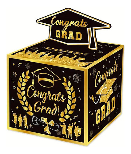 Caja De Regalo Con Dinero Para De Graduación En 3d, E