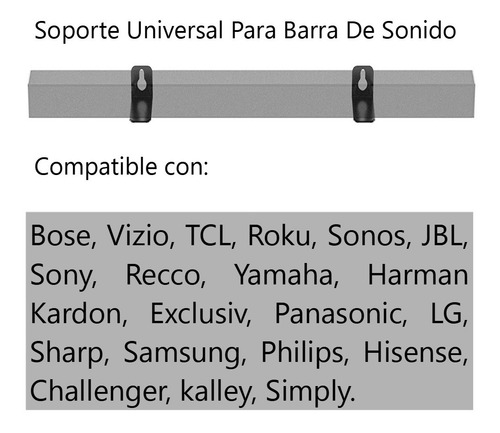 Imagen 10 de 10 de Soporte Barra De Sonido Soporte Soundbar Universal Parlante