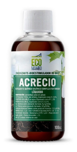 Ecomambo Acrecio Fertilizante Bioestimulador De Raices 100cc