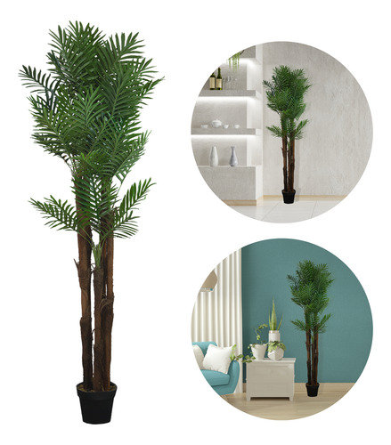 Kit 4 Plantas Artificiales Tipo Palma 180cm Recepcion
