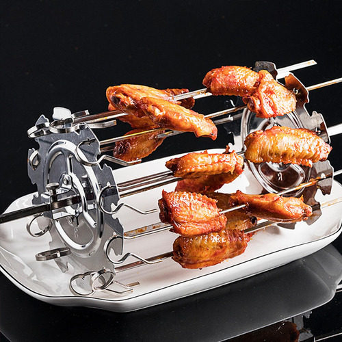 Rotisserie Brochetas Estante Horno Kebab Maker Parrilla