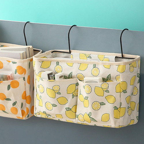 Soporte De Cama Multifuncional Bolsillos Amarillo