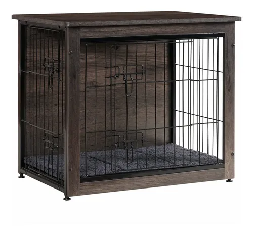Refined Jaula Para Perros De Madera De Ingeniería – Roble Sonoma 55x75x65 Cm, 2 En 1: Mesa Auxiliar Y Casa Para Mascotas, Puerta Con Cierre