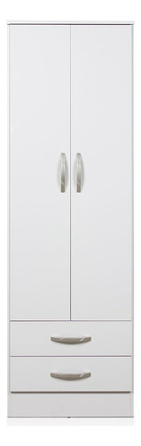 Placard Ropero Eco 2 Puertas 2 Cajones Blanco 58x182x47 Cm