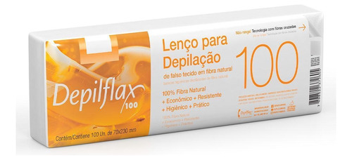 Lenço Depilatório C/100 Unidades Depilflax