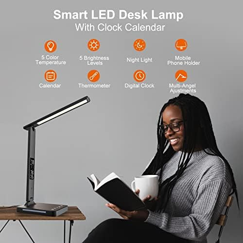 Lámpara De Escritorio, Lámpara De Escritorio Led Con Cargado