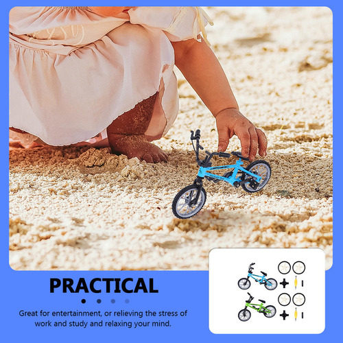 2 Juegos De Minibicicleta De Dedo Modelo Finger Bike De Alea