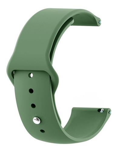 Pulseira Para Amazfit Gtr 47mm + Pelicula Vidro Proteção Cor Verde Militar Largura 22 mm