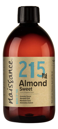 Aceite De Almendras Naissance Sweet 473 Ml, Puro Y Natural,