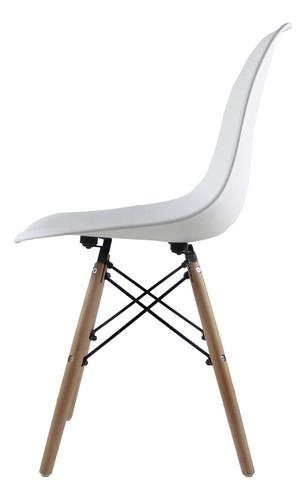 Mesa Con Sillas Eames Comedor Moderno Minimalista Vintage Color Madera/Blanco