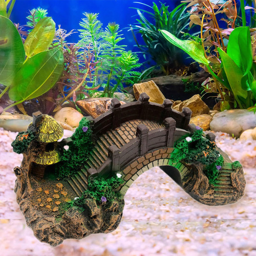 Figura Decorativa Para Pecera De Acuario, Puente De , L