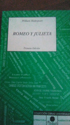 Romeo Y Julieta, Shakespeare, Libro 