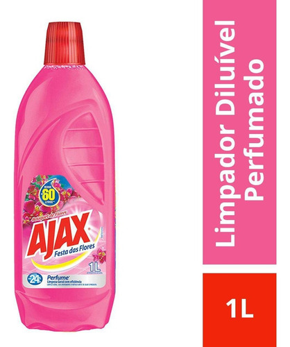 Limpador Ajax perfumado festa das flores bouquet de flores 1L 